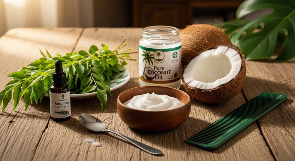 बालों को लंबा और घना बनाने का नारियल तेल नुस्खा