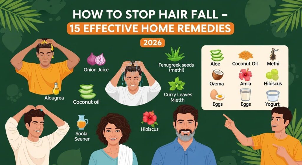 बाल झड़ना कैसे रोकें घरेलू उपाय