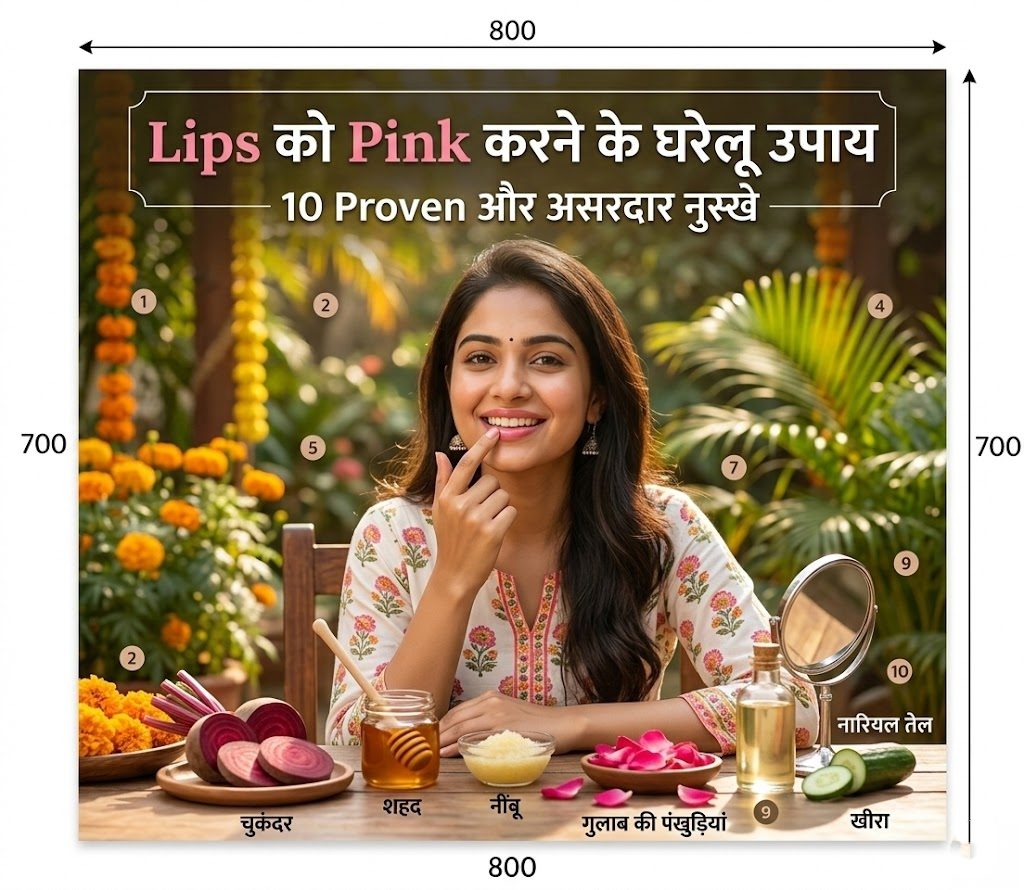 lips को pink करने के घरेलू उपाय