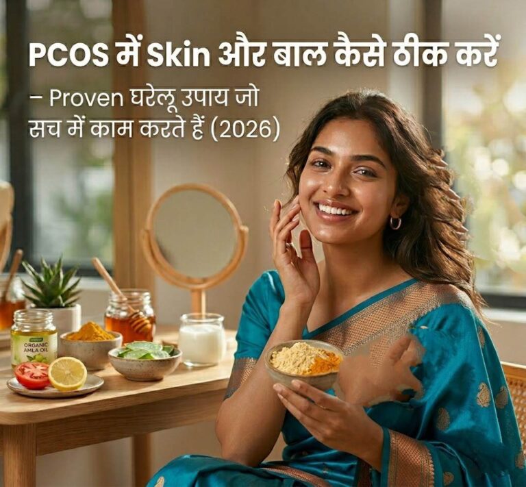 PCOS में skin और बाल कैसे ठीक करें घरेलू उपाय 2026