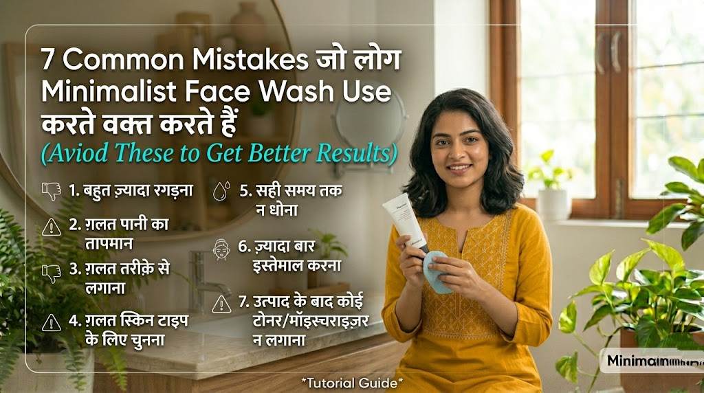 7 Common Mistakes जो लोग Minimalist Face Wash Use करते वक्त करते हैं