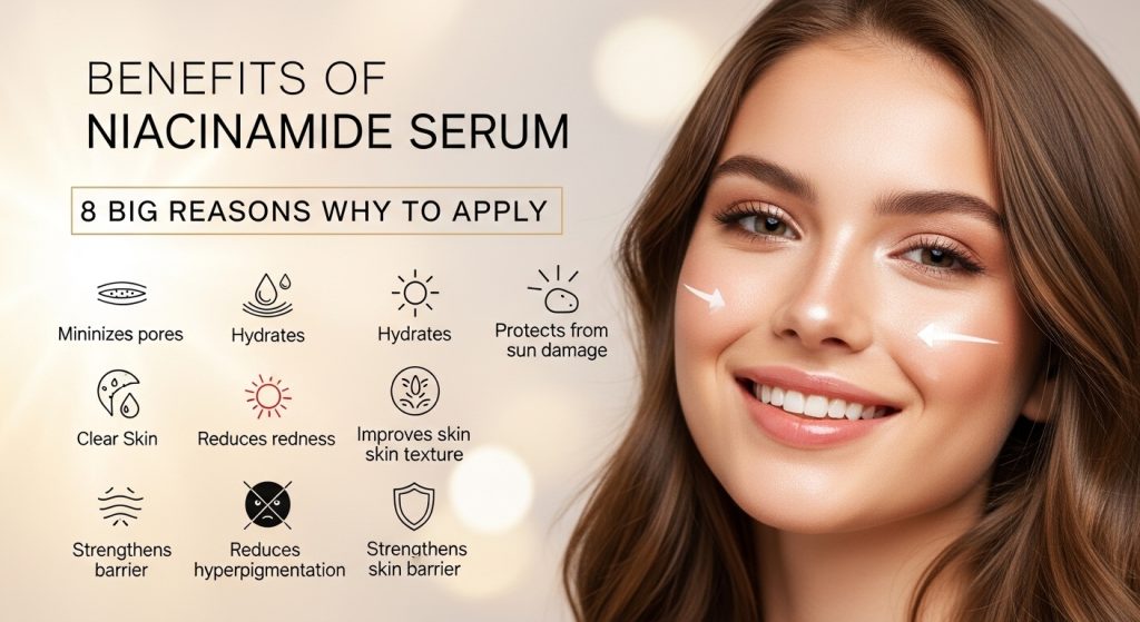 Niacinamide Serum के फायदे – Glowing Skin पाएं