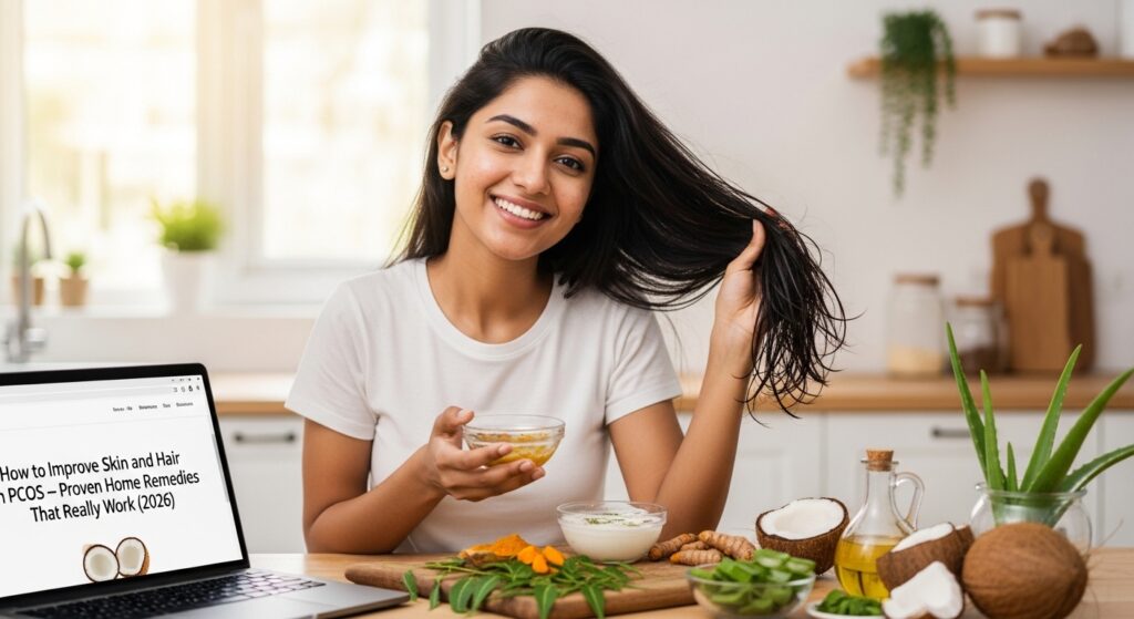 PCOS में Skin और बाल कैसे ठीक करें