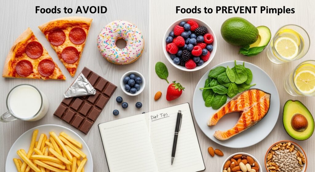 पिम्पल से बचने के लिए खान-पान — Diet Tips